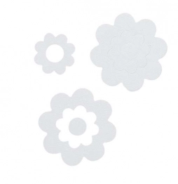 Αντιολισθητικά Μπάνιου Σετ 7τμχ PVC Foam Bathflower 13,5εκ. White Sealskin 311000210