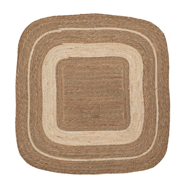 Χαλί Jute-Βαμβακερό Boho Τετράγωνο 120x120εκ. Καφέ-Natural iliadis 90149