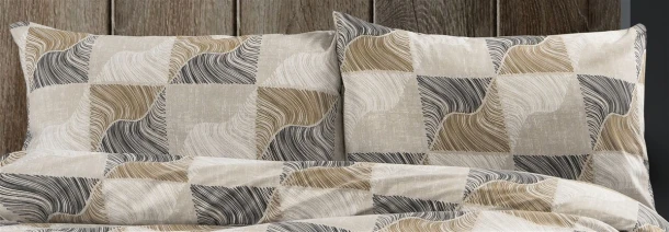 Μαξιλαροθήκη Φάκελος Polycotton 50x70εκ. Κλεοπάτρα 609 Beige-Black DimCol