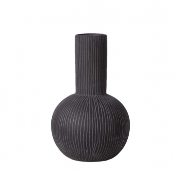 Βάζο Κεραμικό Μαύρο ESPIEL 20,4x20,4x32,1εκ. TOF201