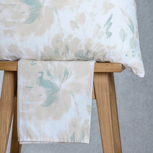 Σετ Σεντόνι Με 1 Μαξιλαροθήκη Polycotton Μονό Με Λάστιχο 100x200+32εκ. Anabelle Aqua Casual Line Mini Melinen 20006025