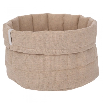 Καλάθι Υφασμάτινο Κρεμ iliadis 24x15εκ. 93034