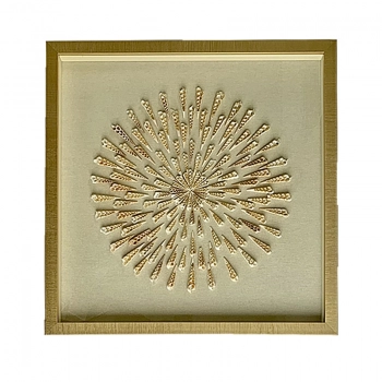 Πίνακας Ξύλινος-Γυάλινος Χρυσός 60x60εκ. Art Et Lumiere 90108