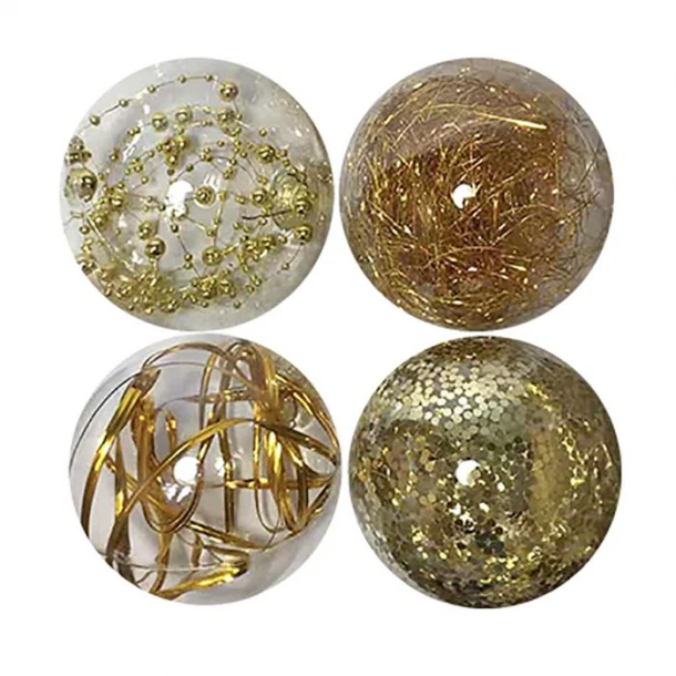 Σετ Μπάλες 4τμχ Με Γέμιση Gold Δ10εκ. Xmas fest 93-2525