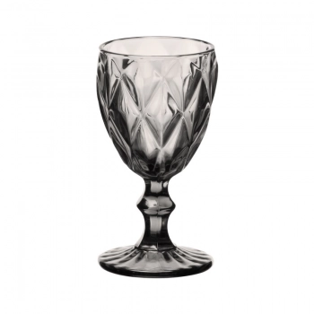 Σετ Ποτήρια Κρασιού 6τμχ Γυάλινα Kare Smoke 230ml CRYSPO TRIO 52.704.54