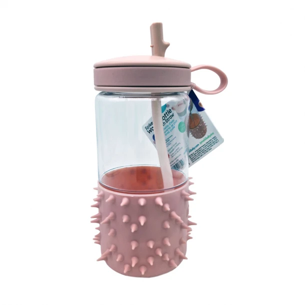 Παγούρι Σιλικόνης-Tritan Spikey Light Pink 503ml Melii MEL13301