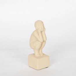 Διακοσμητική Επιτραπέζια Φιγούρα Polyresin Καφέ 4,5x6x14,5εκ. ESTHETI 752-27023