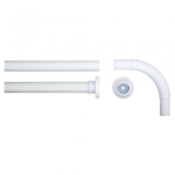 Βραχίονας Μπάνιου Γωνιακός Αλουμινίου White 2,8x2,8x90εκ. Sealskin 276666210