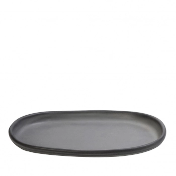 Πιάτο Φαγητού Οβάλ Stoneware Γκρι Canyon 31x19x2,8εκ. ESPIEL GMT403K2