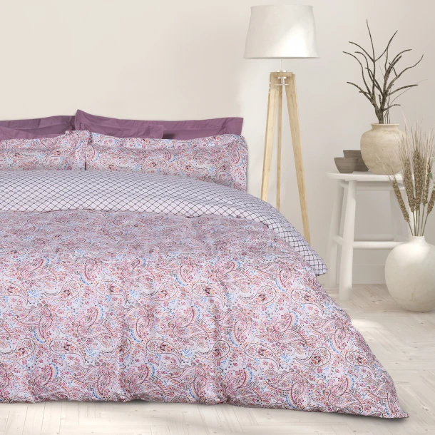 Σετ Σεντόνια Βαμβακερά Μονά 170x260εκ. Happy 9669 Ροζ-Κόκκινο Das Home