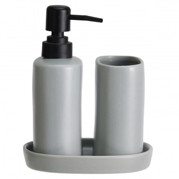 Σετ Μπάνιου 3τμχ Stoneware Cool Grey 5U MRShome 0094002