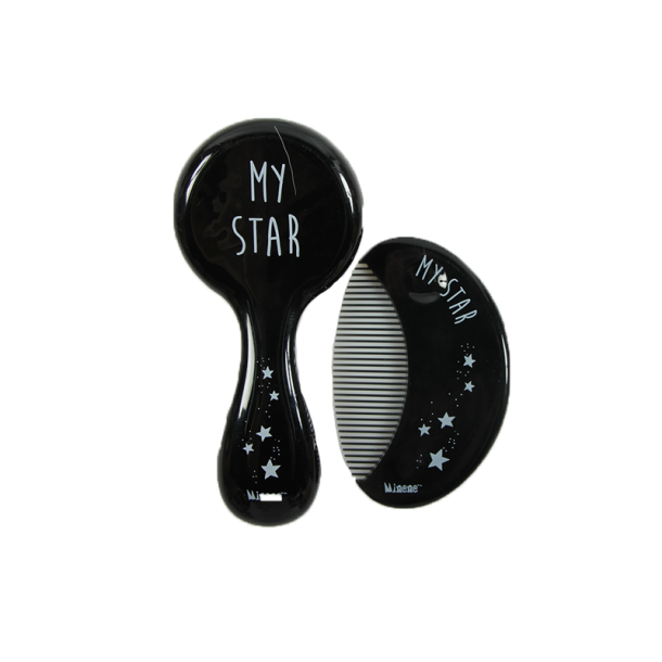 Σετ Βρεφική Βούρτσα & Χτενάκι Minene Baby Set Hair Black 18319006190OS
