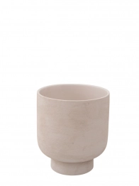 Κασπώ Κεραμικό Λευκό-Ιβουάρ 28x28x31εκ. Zen Collection 25.24.51695