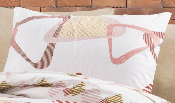 Μαξιλαροθήκη Φάκελος Polycotton 50x70εκ. Δαρεία 490 White-Beige DimCol