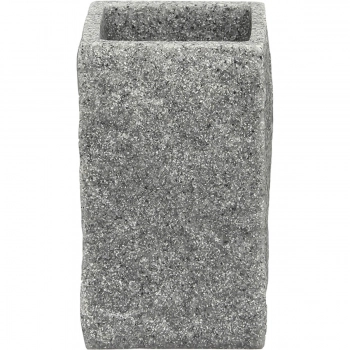 Ποτηροθήκη Polyresin Γκρι 6,5x6,5x10,5εκ. MRShome DS-8891L02