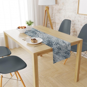 Runner Αλέκιαστο Polycotton 40x180εκ. Skid Marks 471 Blue DimCol