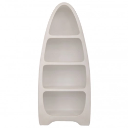 Ραφιέρα Mdf Λευκή Με Κωνικό Σχήμα 80x36x190εκ. iliadis 92137