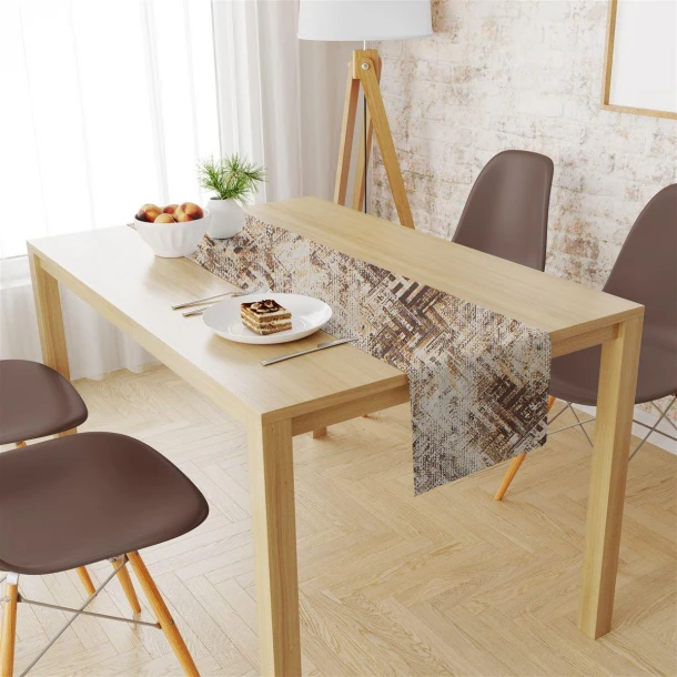 Runner Αλέκιαστο Polycotton 40x180εκ. Skid Marks 472 Beige DimCol