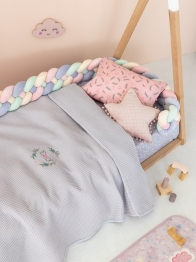 Κουβέρτα Πικέ Βαμβακερή Κούνιας 100x150εκ. Candy Lilac Palamaiki