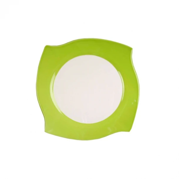 Πιατέλα Σερβιρίσματος Πορσελάνης Λευκό-Λαχανί Roma Art Et Lumiere 35,5εκ. 07288