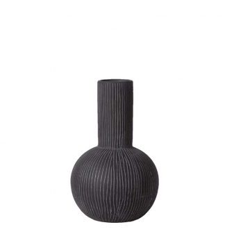 Βάζο Κεραμικό Μαύρο ESPIEL 13,8x13,8x20,4εκ. TOF203
