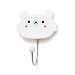 Κρεμάστρα Τοίχου Μεταλλική-Ξύλινη White Koala Petit Monkey PTM-HKFwhite