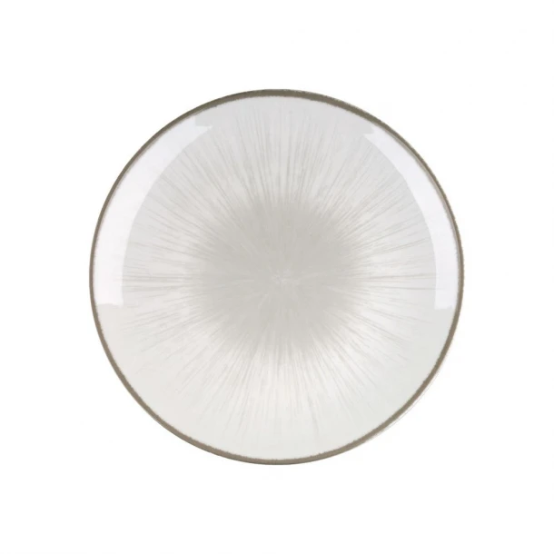 Πιάτο Ρηχό Φαγητού Πορσελάνης 27εκ. Water Lily Grey Oriana Ferelli PR243366401