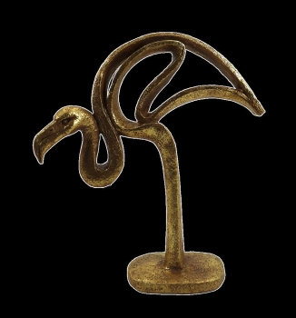 Διακοσμητικό Επιτραπέζιο Φλαμίνγκο Polyresin Χρυσό 26,5εκ. Oriana Ferelli XL24641127