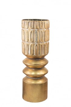 Βάζο Μεταλλικό Χρυσό-Λευκό 13,5x13,5x40,5εκ. Zen Collection 24.38.51027