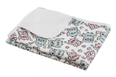 Αδιάβροχο Σελτεδάκι 50x70εκ. Με Σχέδιο Owl Ροζ-Μπλε akuku A1042-BLUE-PINK OWLS