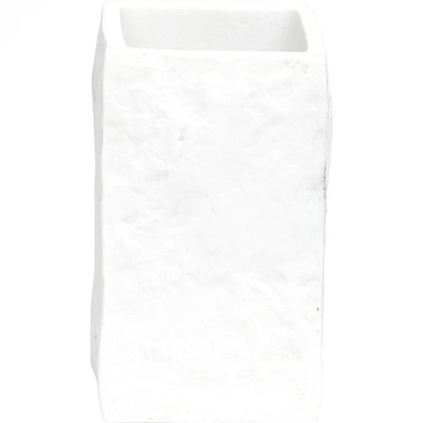 Ποτηροθήκη Polyresin Λευκή 7x7x10εκ. MRShome DS-8894L07