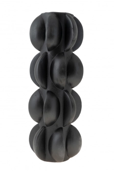 Βάζο Διακοσμητικό Κεραμικό Μαύρο Ματ 17x17x45,5εκ. Zen Collection 24.25.50190