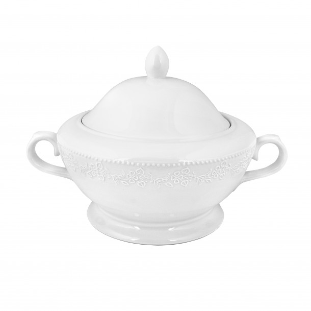 Σουπιέρα Πορσελάνης Λευκή PW35 Kea Oriana Ferelli 3000ml PRPW350010