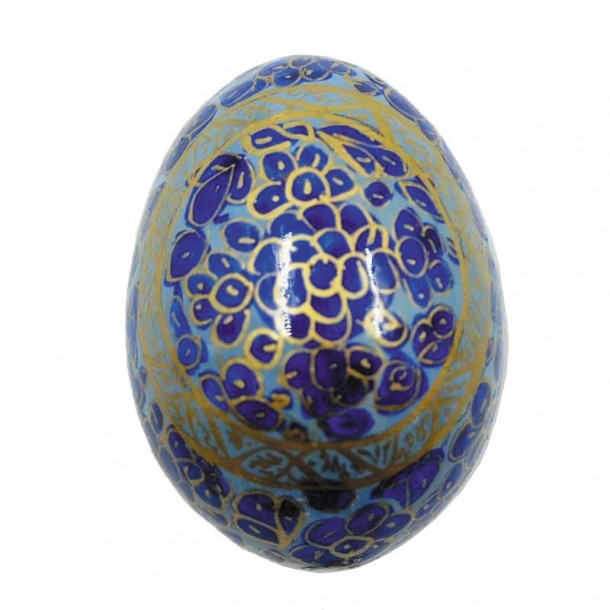 Διακοσμητικό Αυγό Χειροποίητο Ξύλινο Γαλάζιο Royal Art 7εκ. POW7/02