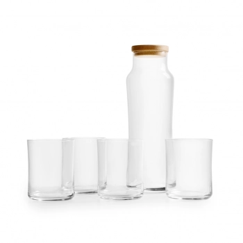 Σετ Καράφα 1lt Με 4 Ποτήρια Γυάλινα 350ml Cascade ESPIEL RLD838633G1
