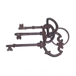 Κλειδιά Διακοσμητικά Μαντεμένια Καφέ 7,5x5,5x20εκ. ESTHETI 819-00732