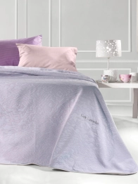 Κουβέρτα Μονή 170x250εκ. Alvin Lilac 80% Βαμβάκι-20% Microfiber Guy Laroche