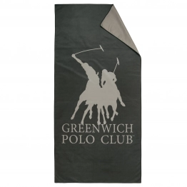 Πετσέτα Θαλάσσης Microfiber 80x170εκ. Essential 5214 Black-Grey Greenwich Polo Club