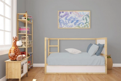 Σετ Σεντόνια Μονόχρωμα Βαμβακερά Κούνιας 120x160εκ. Solid 505 Light Blue-Grey DimCol