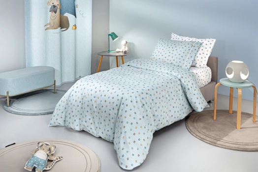 Σετ Σεντόνια 3τμχ Βαμβακερά Παιδικά Μονά 165x250εκ. Paw Ciel Guy Laroche