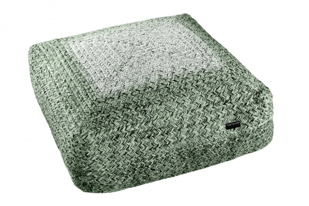 Πουφ Βαμβακερό-Jute 50x50x25εκ. Shades Olive Boho Guy Laroche