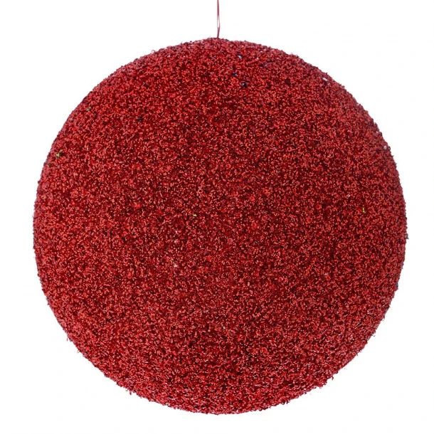 Χριστουγεννιάτικη Μπάλα Polyfoam Glitter Κόκκινη 25εκ. iliadis 83552