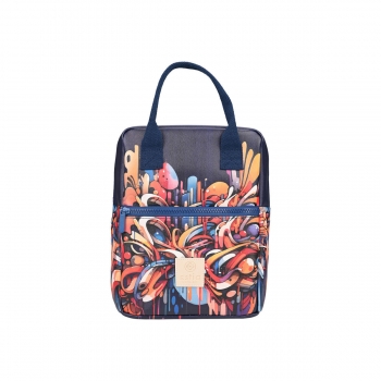 Τσάντα Φαγητού Ισοθερμική PVC Leather Vibrant Vortex Save The Aegean Estia 7lt-20x14x27εκ. 01-22419