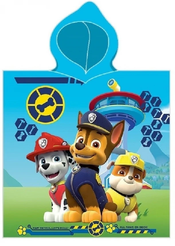 Πόντσο Quick Dry Microfiber 50x100εκ. Nickelodeon Paw Patrol 203 Sky Blue Dimcol