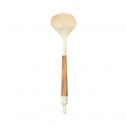 Κουτάλα Βαθιά Ξύλινη-Σιλικόνης Ivory 9x9x35εκ. Allure Estia 01-24871