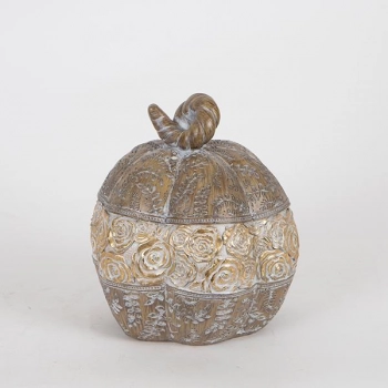 Διακοσμητική Κολοκύθα Κεραμική Χρυσή-Καφέ 15,5x15x17εκ. ESTHETI 752-28523