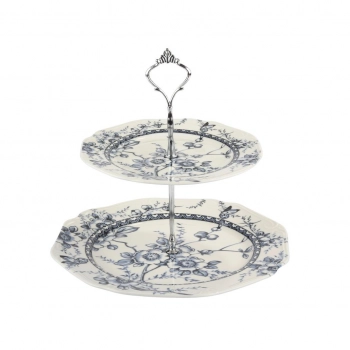 Ορντερβιέρα 2 Όροφη Πορσελάνης 27εκ.-20εκ. Tiffany Blue Oriana Ferelli PR24324B11