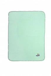 Κουβέρτα Πικέ Κούνιας 100x160εκ. Με Κέντημα Aviator 186 Mint DimCol