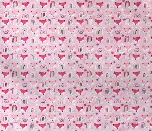 Σεντόνι Λίκνου Βαμβακερό Μεμονωμένο 80x110εκ. Fox 525 Pink Dimcol