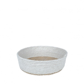 Καλάθι Σερβιρίσματος Rattan Natural-Λευκό 18x6εκ. ESPIEL FEX105